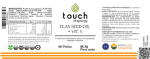 Cargar imagen en el visor de la galería, Flax Seed Oil + Vitamina E (Aceite de lino orgánico) - 60 Softgels. Omega 3-6-9 Vegano
