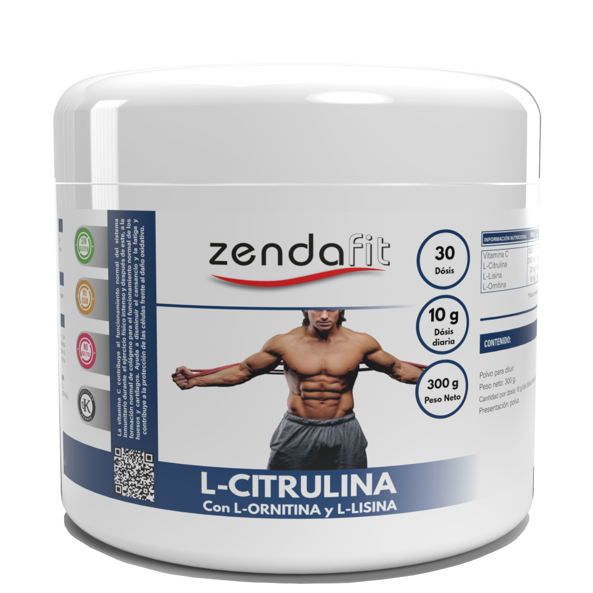 L-Citrulina, L-Ornitina, L-Lisina - 300 gramos