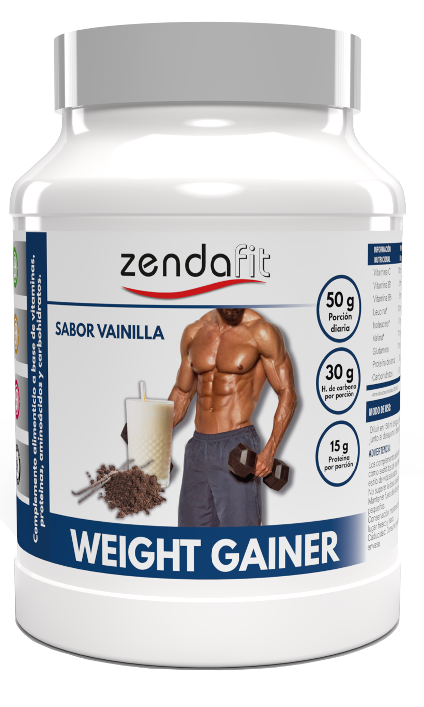Weight Gainer (Ganador de Peso) Sabor Vainilla - 1800 gramos (15g de proteínas y 30g de carbohidratos por porción)